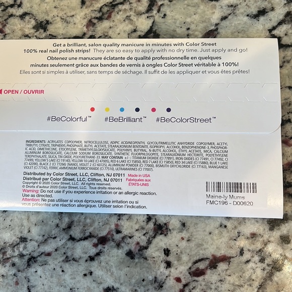 Brand New Color Street Nail Strips in Maine-ly Mums - Picture 2 of 4